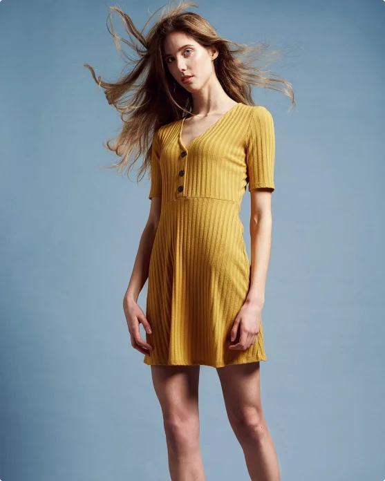 Платье жёлтое M Желтый